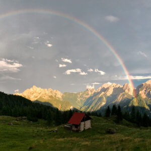 L'arcobaleno-sopra-Casera-Pramaggiore,-dopo-la-tempesta